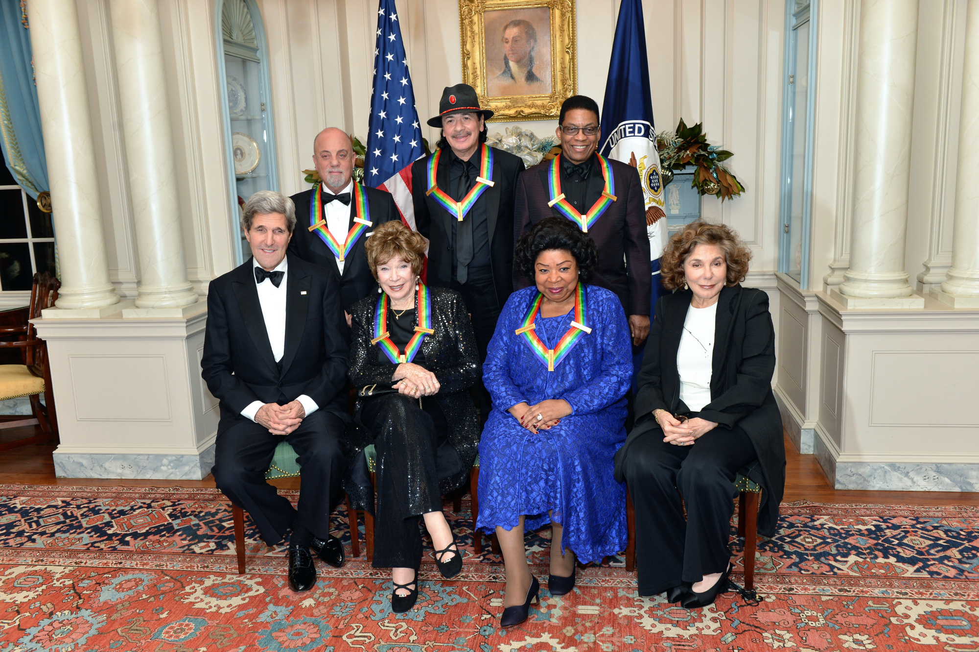 Billy Joel in a group picture with his fellow 2013 Kennedy Center honorees.